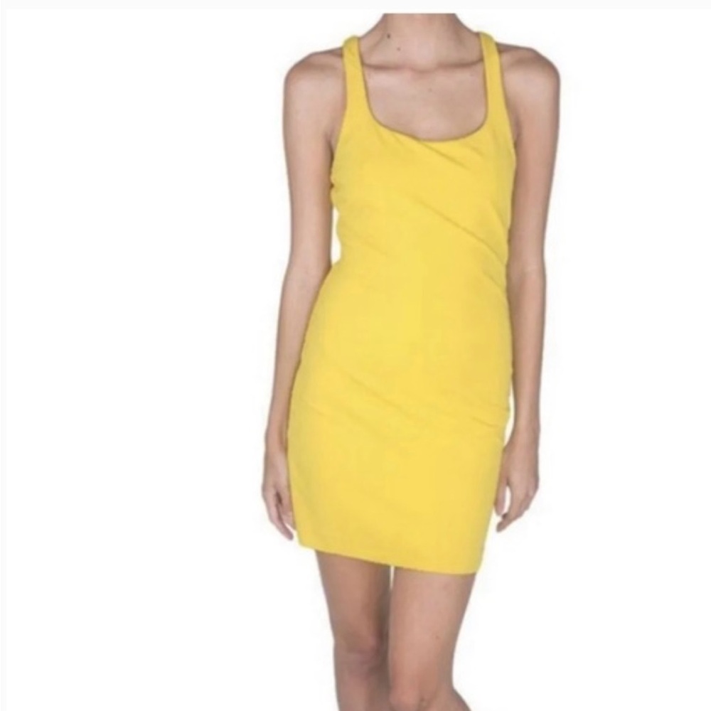DSQUARED2 Yellow Halter Mini Bodycon Dress